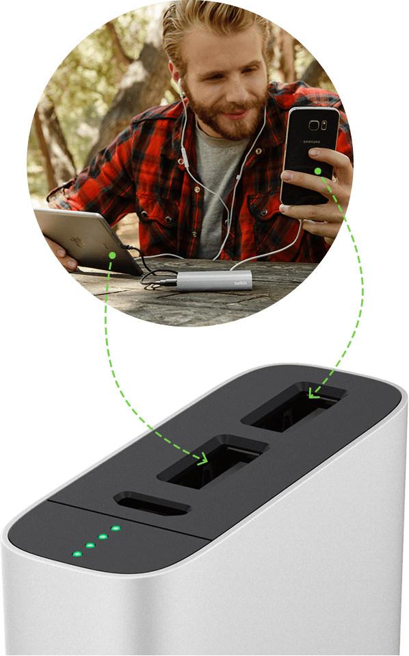 power bank Charge with multiple ports