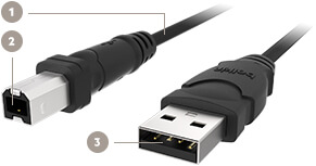 Belkin USB A/A 2.0 Extension Cable, M/F, 480Mps - Diagram